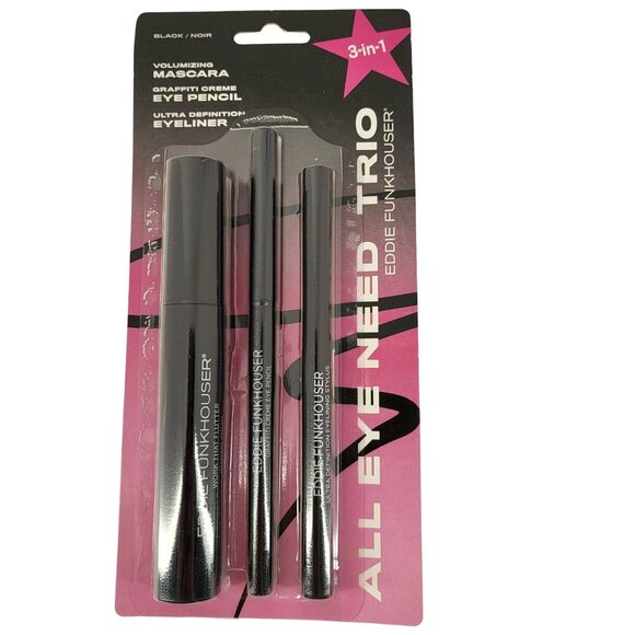 Eddie Funkhouser eyeliner mascara & The Knot Dr. Pro Mini Wet Dry Detangler Brus - Picture 2 of 9